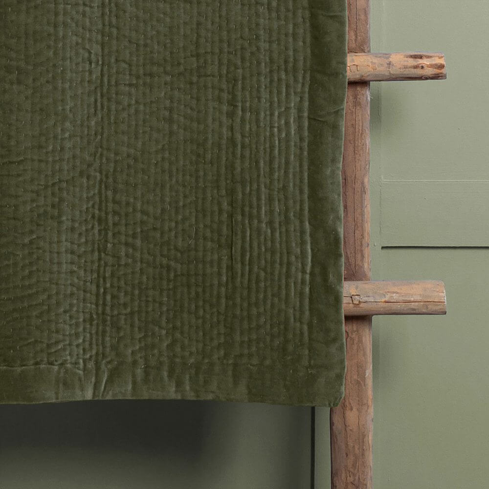 Lucy Velvet Quilted Throw